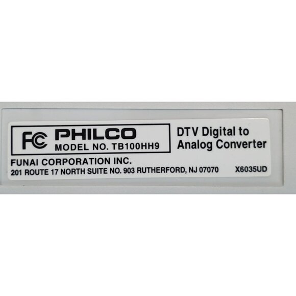 Philco TB100HH9 DTV Digital To Analog Converter Set Top Box - Picture 3 of 11